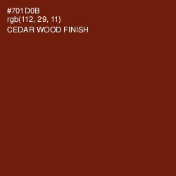 #701D0B - Cedar Wood Finish Color Image